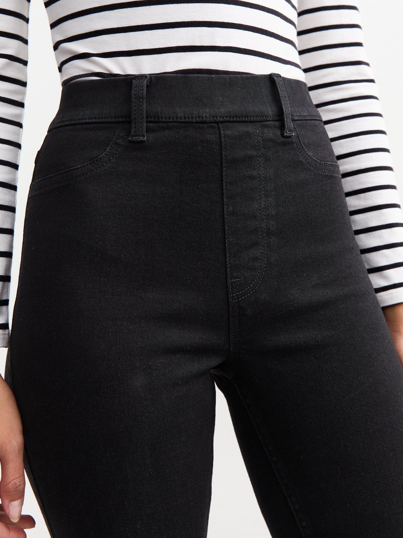 Image 5 of 6 of New Look Pull On Bootcut Jeans - Washed Black