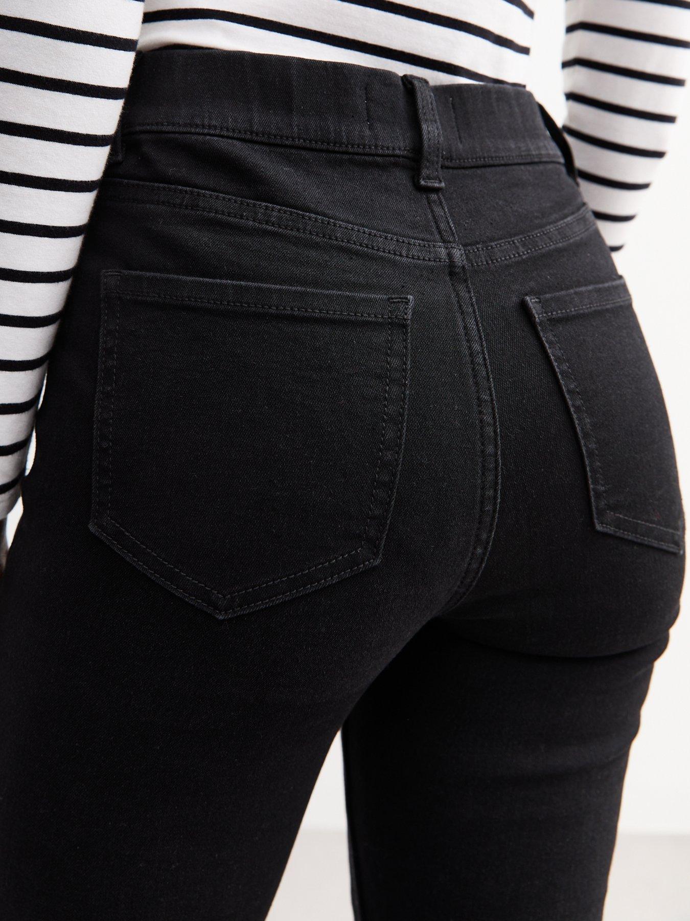 Image 6 of 6 of New Look Pull On Bootcut Jeans - Washed Black