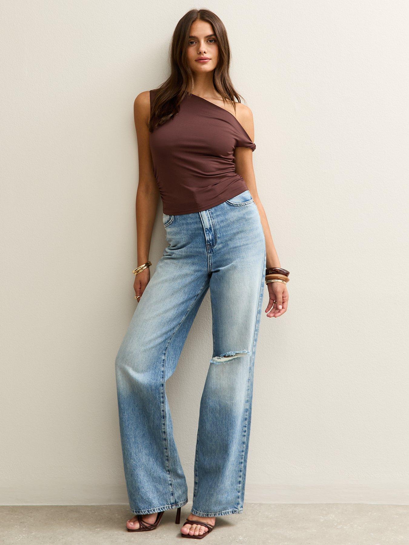 Image 3 of 5 of New Look Off The Shoulder Top - Brown