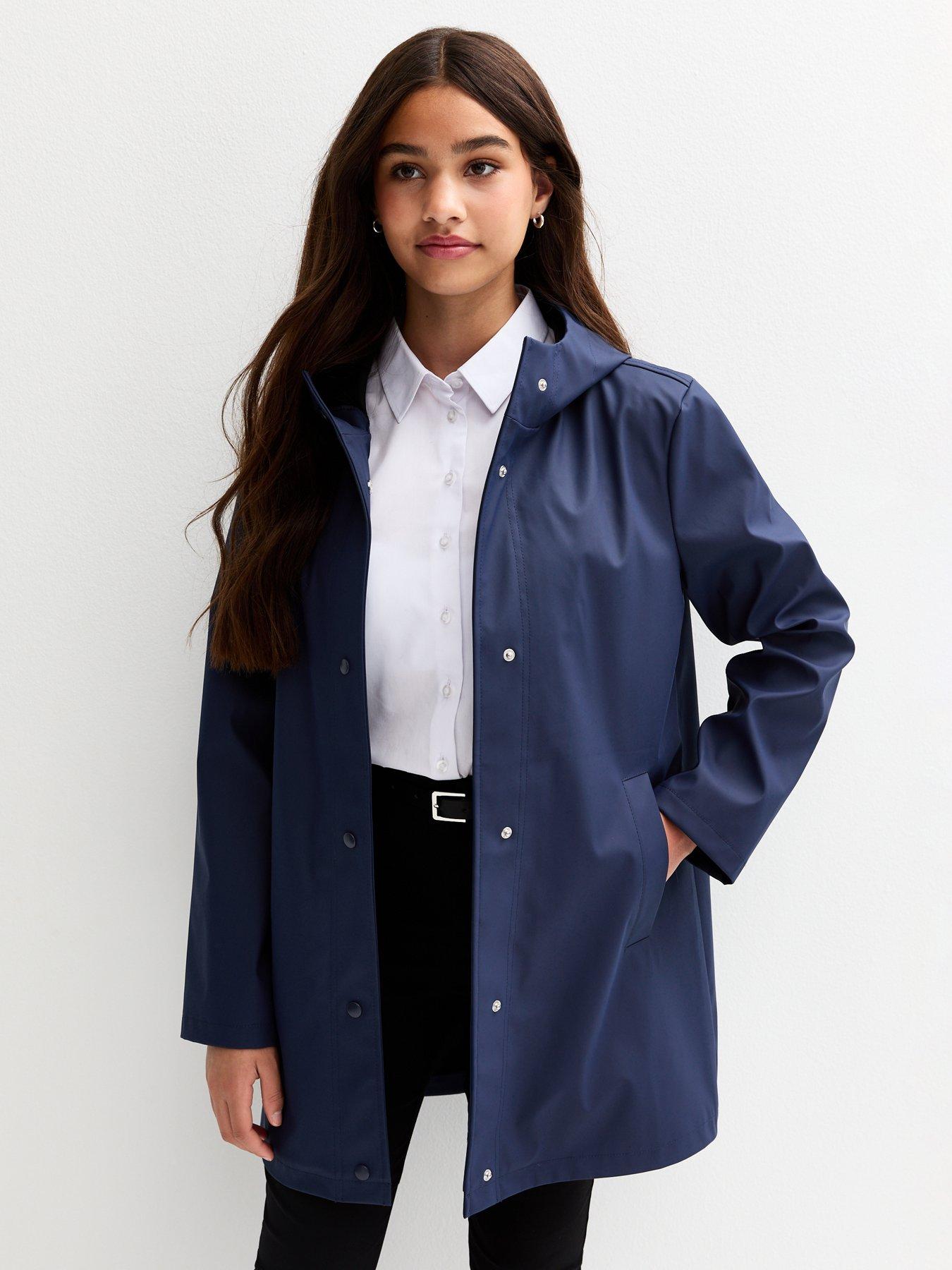 New Look 915 Girls Hooded Unlined Jacket - Navy