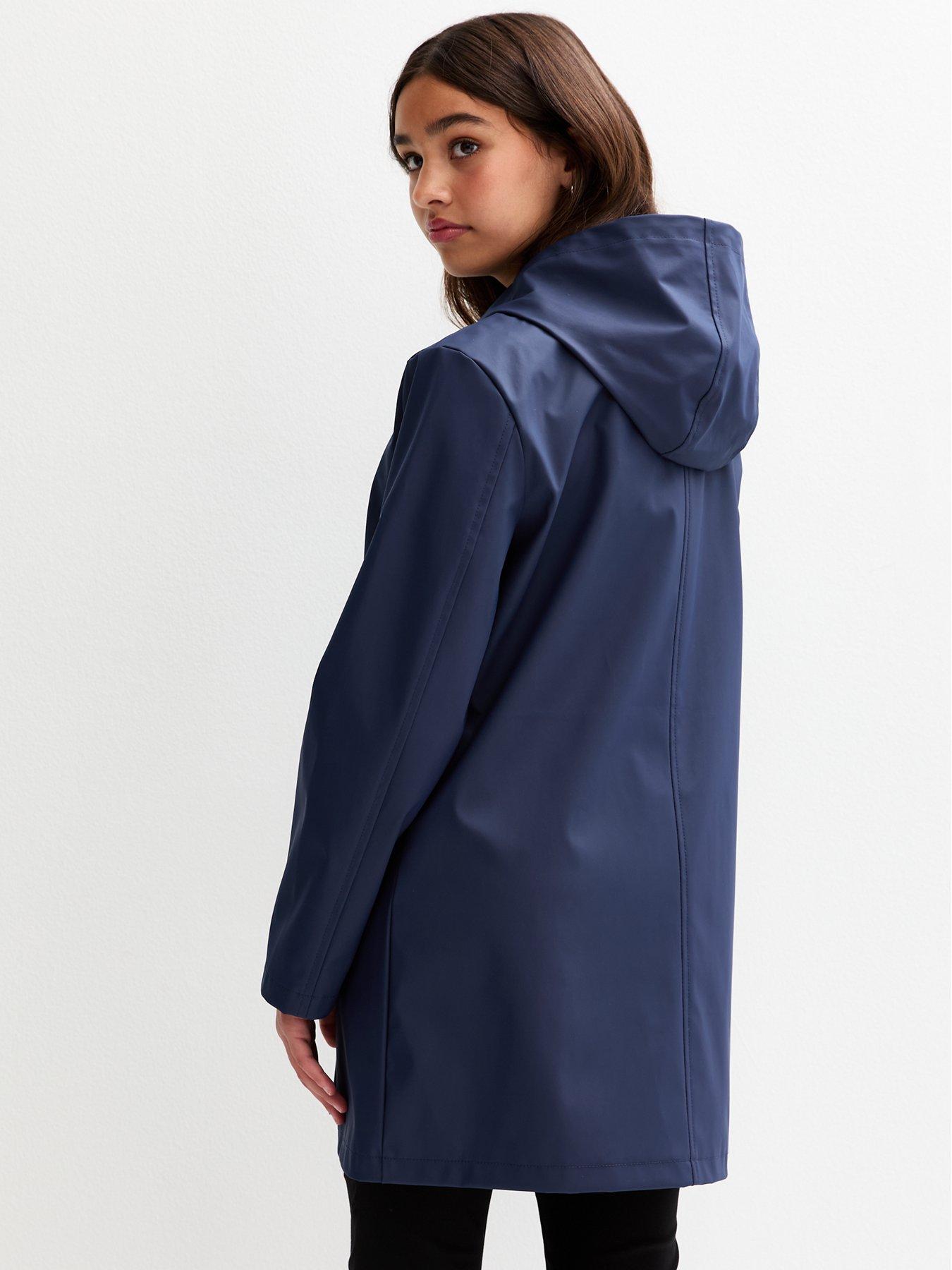 Image 2 of 4 of New Look 915 Girls Hooded Unlined Jacket - Navy