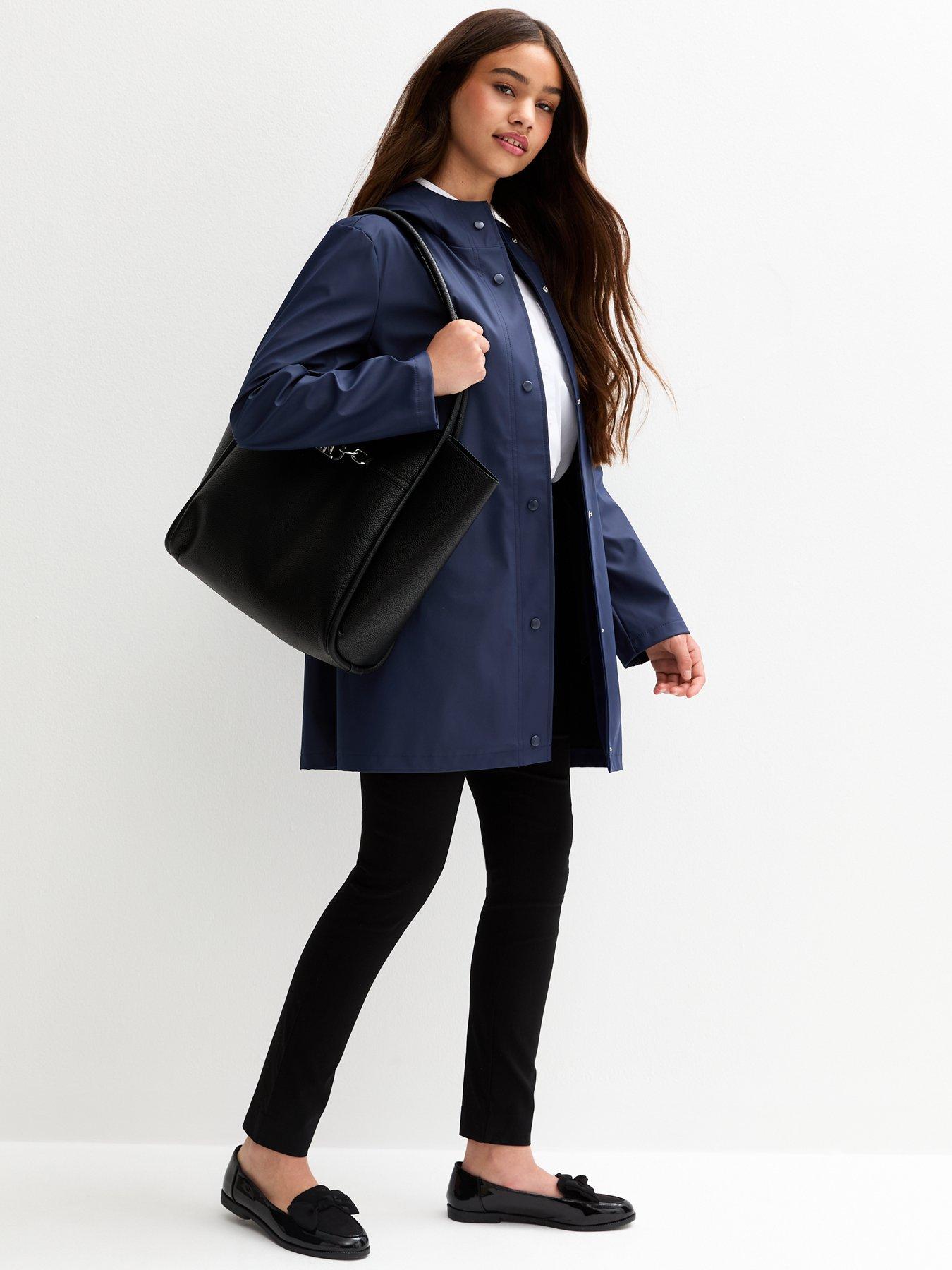 Image 3 of 4 of New Look 915 Girls Hooded Unlined Jacket - Navy