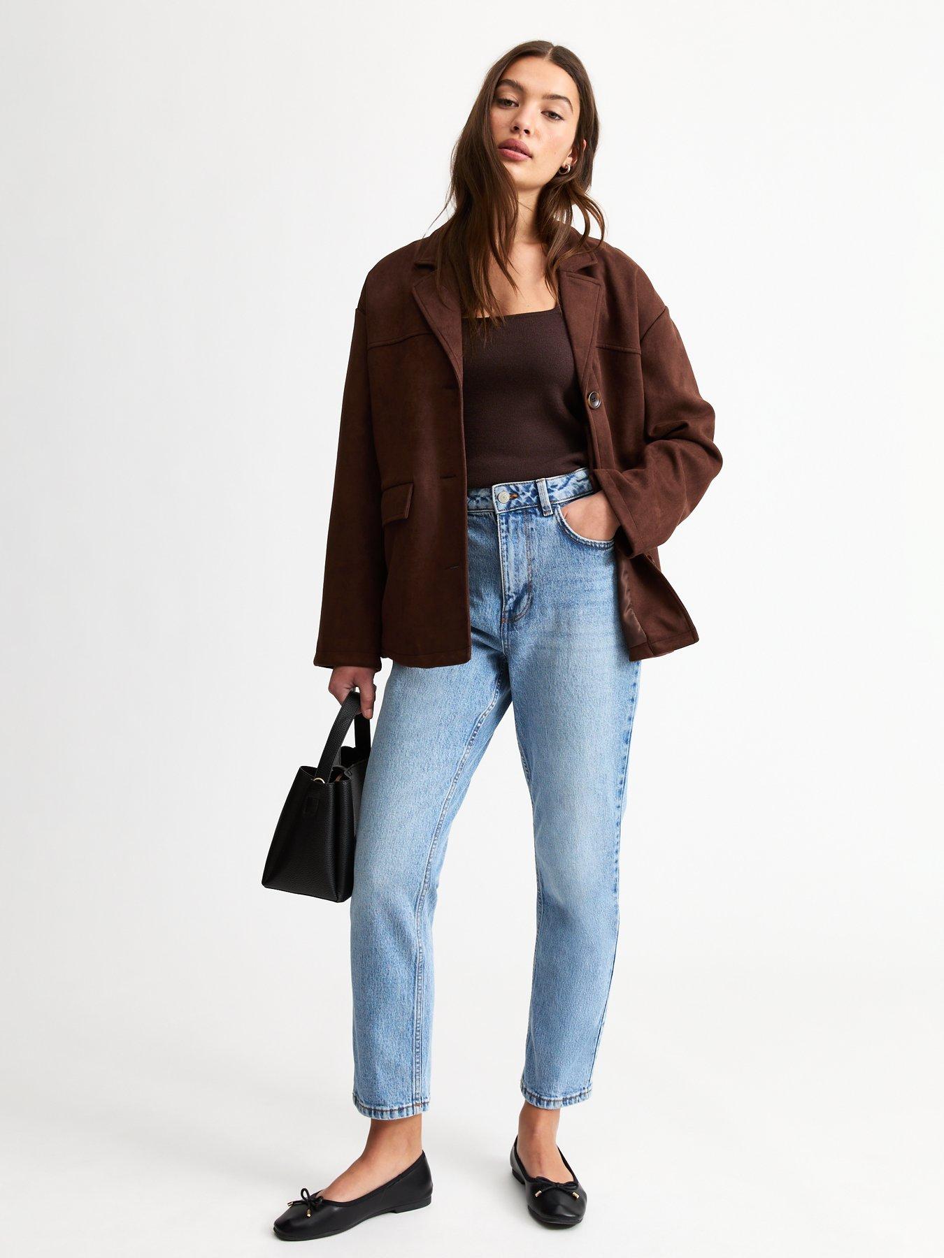  image of new-look-hannah-ankle-grazer-straight-leg-jeans-light-blue