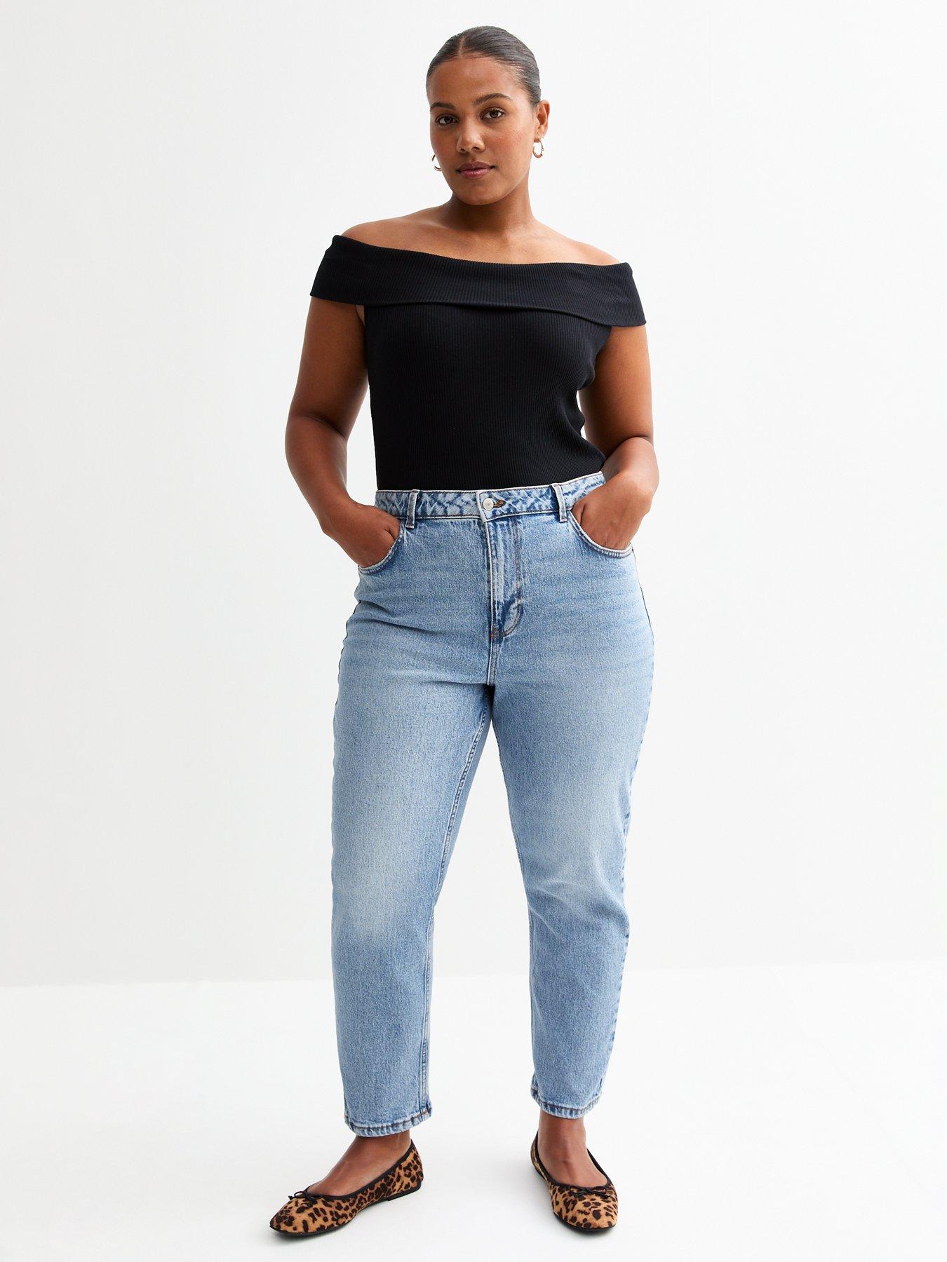  image of new-look-hannah-ankle-grazer-straight-leg-jeans-light-blue