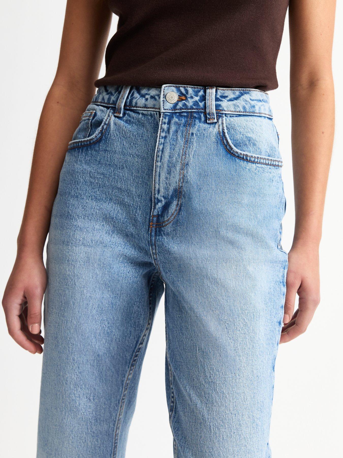  image of new-look-hannah-ankle-grazer-straight-leg-jeans-light-blue