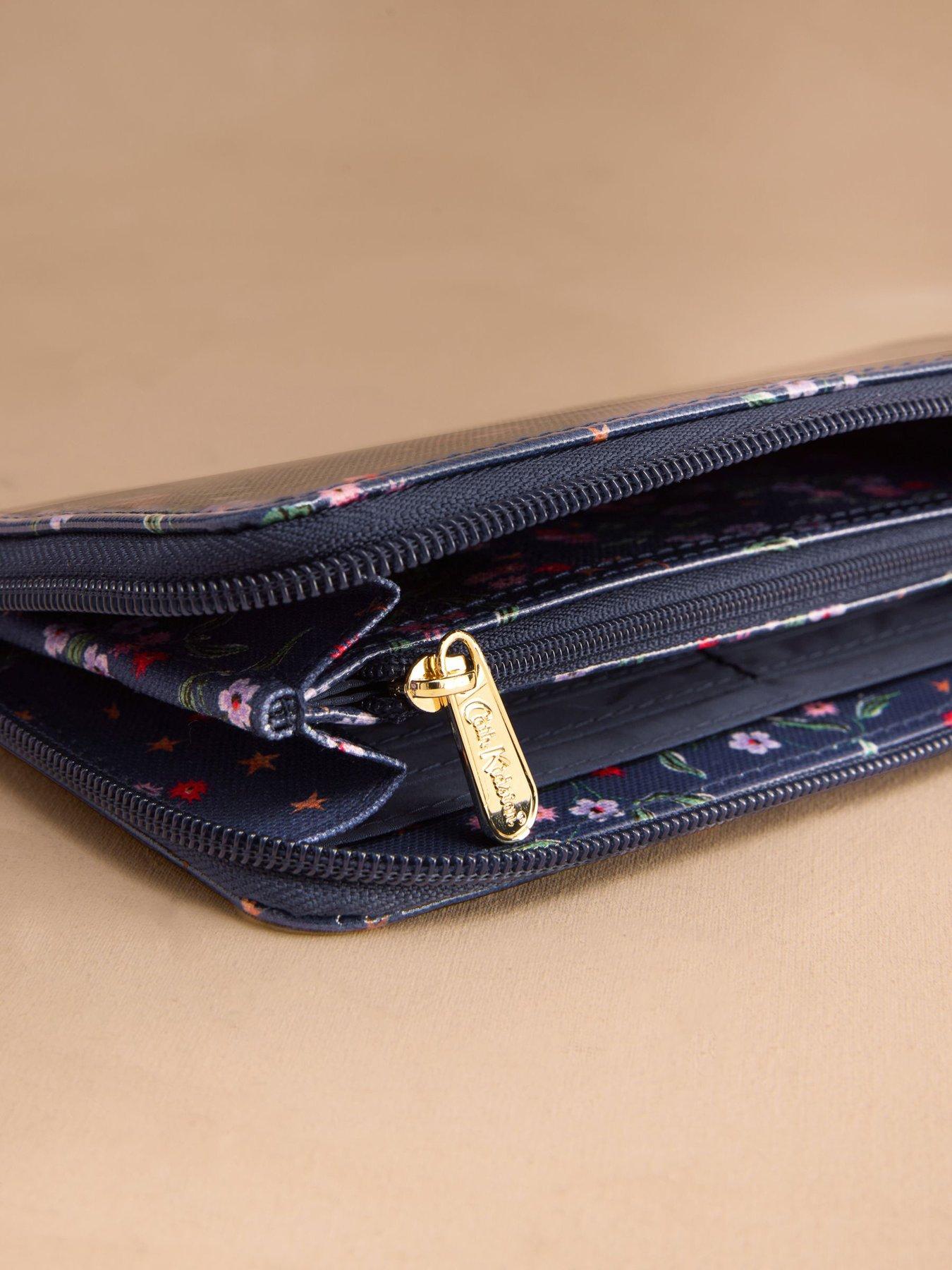  image of cath-kidston-zip-around-navy-star-purse-navy