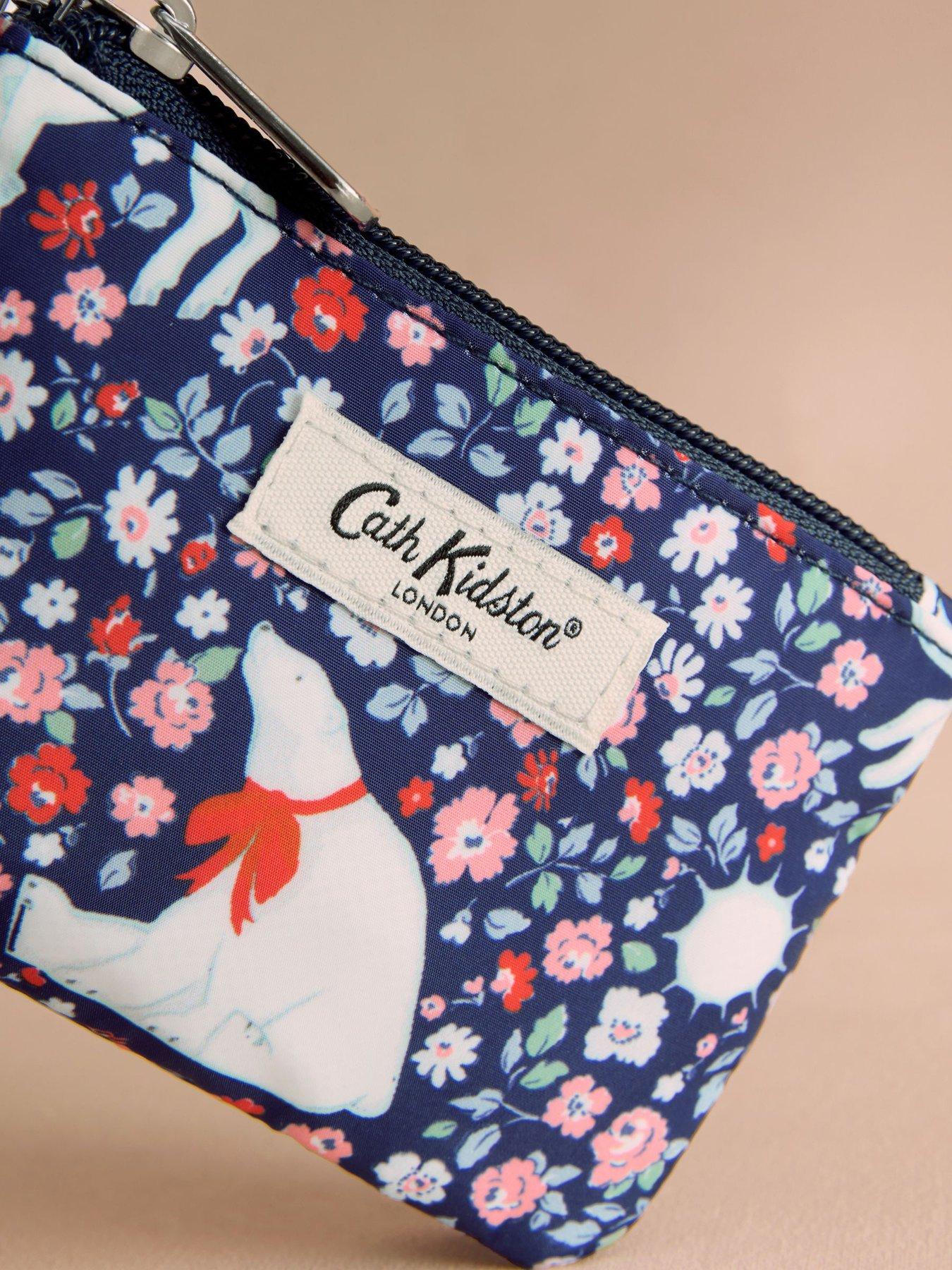  image of cath-kidston-polar-ditsy-double-zip-purse-navy