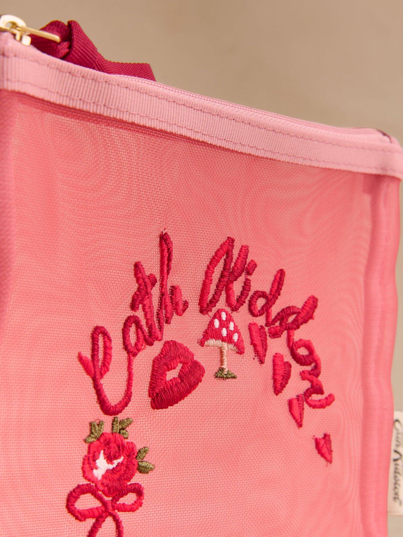  image of cath-kidston-slogan-mesh-pouch-pink