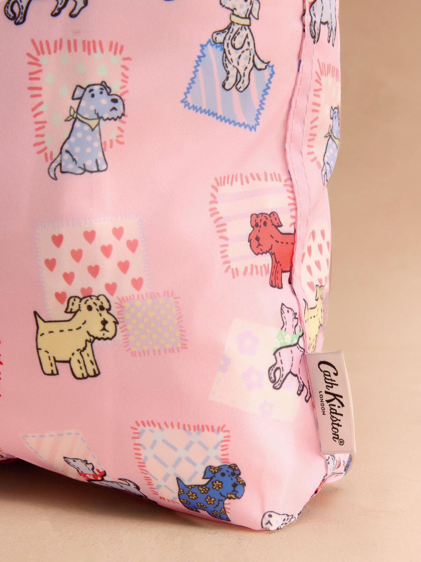  image of cath-kidston-teddy-dog-foldaway-shopper-pink
