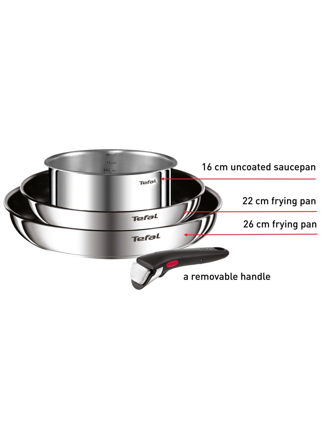 Image 2 of 7 of Tefal Ingenio Cook &amp; Eat 4pc Set of Pans Stainless Steel