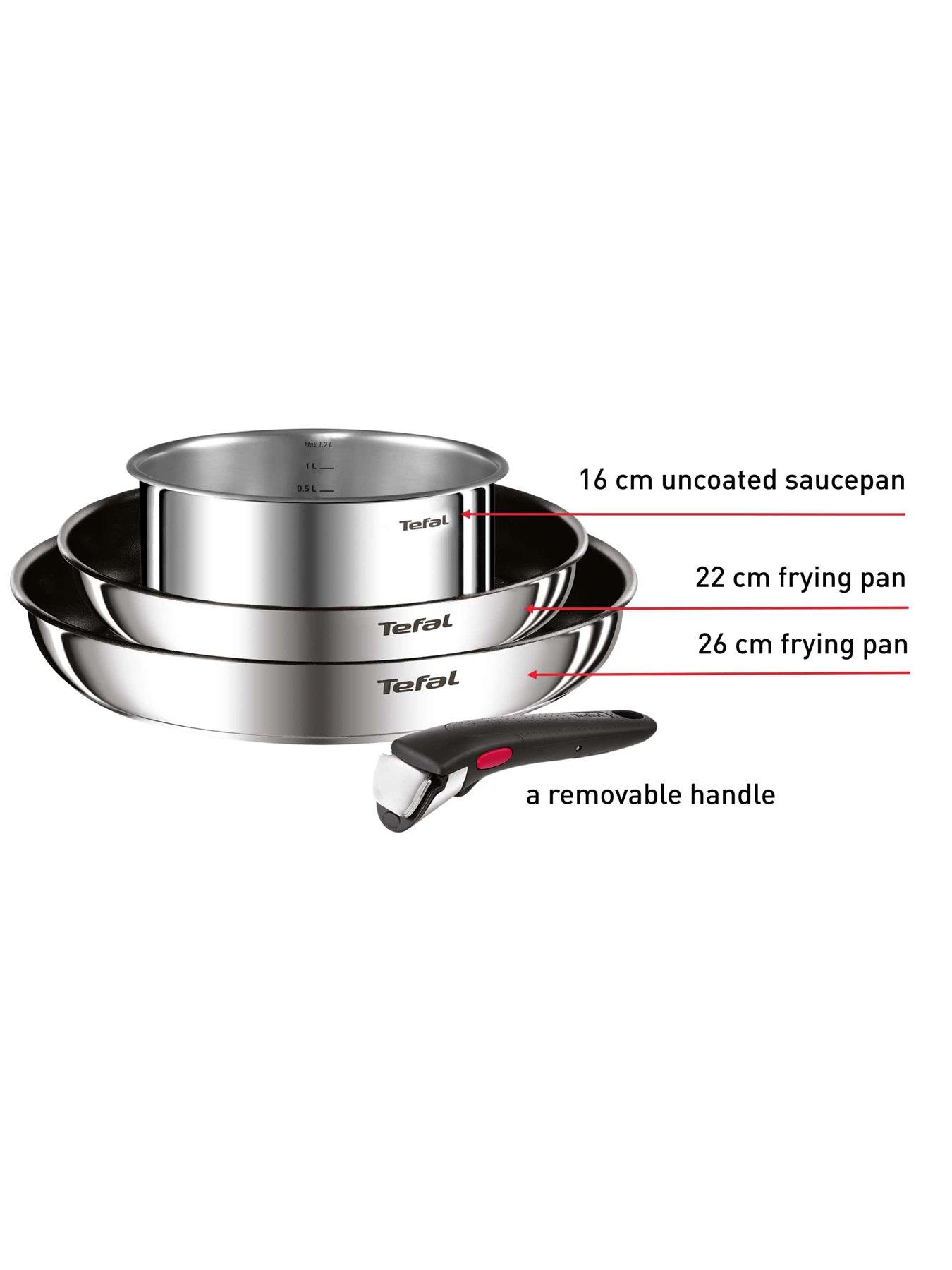 Image 4 of 7 of Tefal Ingenio Cook &amp; Eat 4pc Set of Pans Stainless Steel