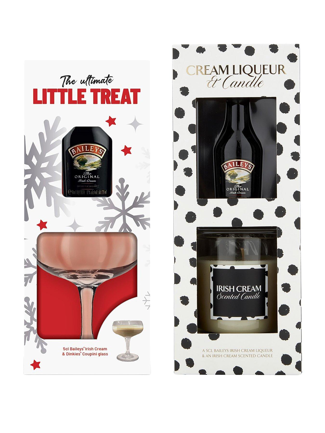  image of baileys-ultimate-baileys-gift-set-duo-pack-1-x-5cl-baileys-w-irish-cream-scented-candle-1-x-5cl-baileys-w-dinkies-mini-coupe-glass