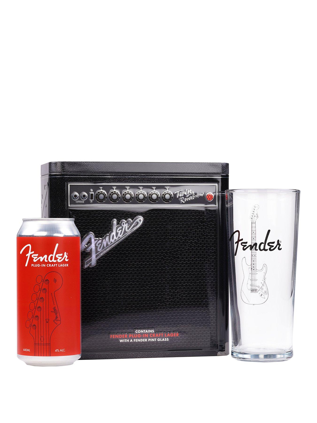 Fender Tin - 440ml Fender Amped Lager & branded glass