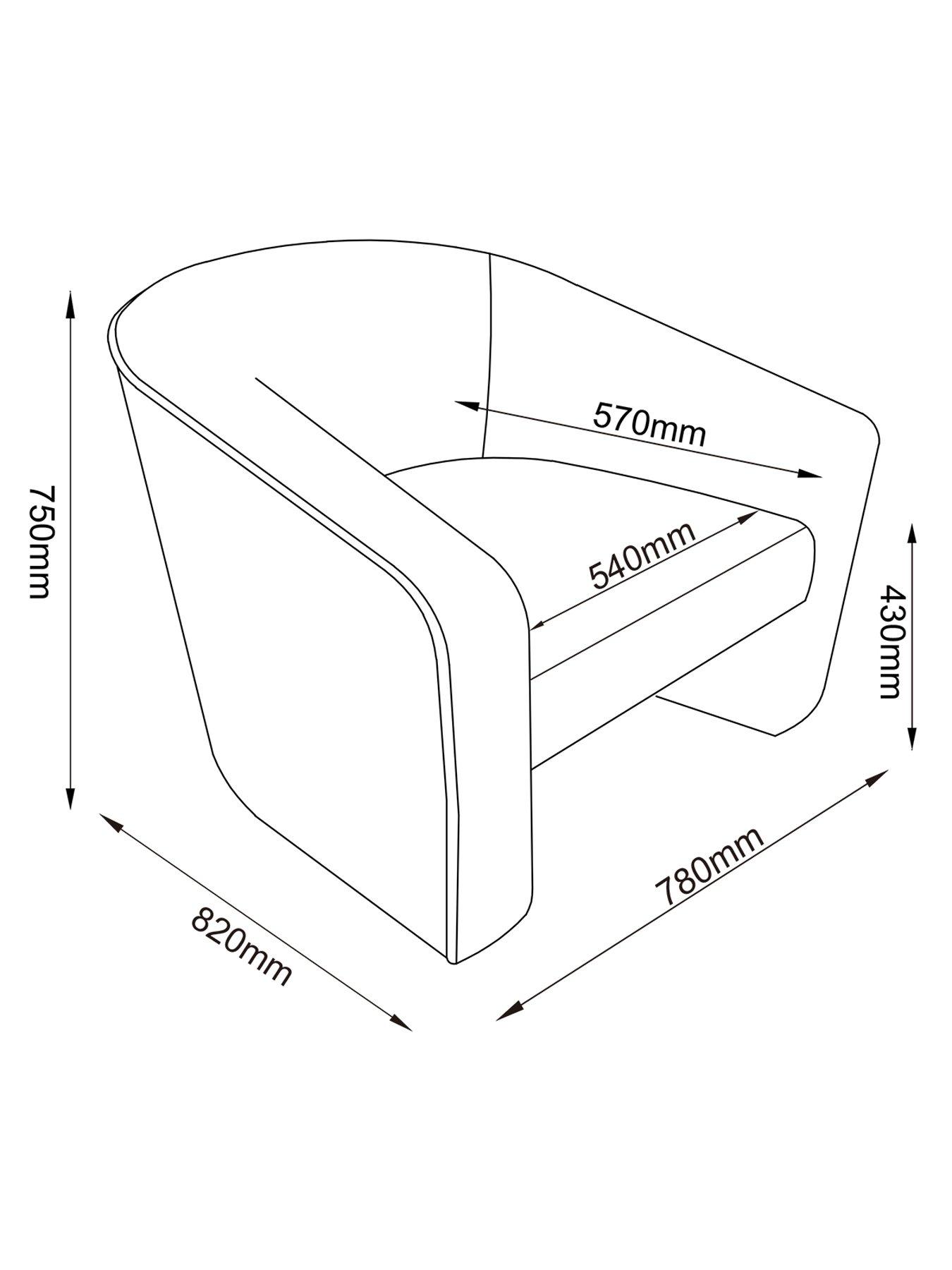 Image 7 of 7 of Very Home Garcia Fabric Accent Chair