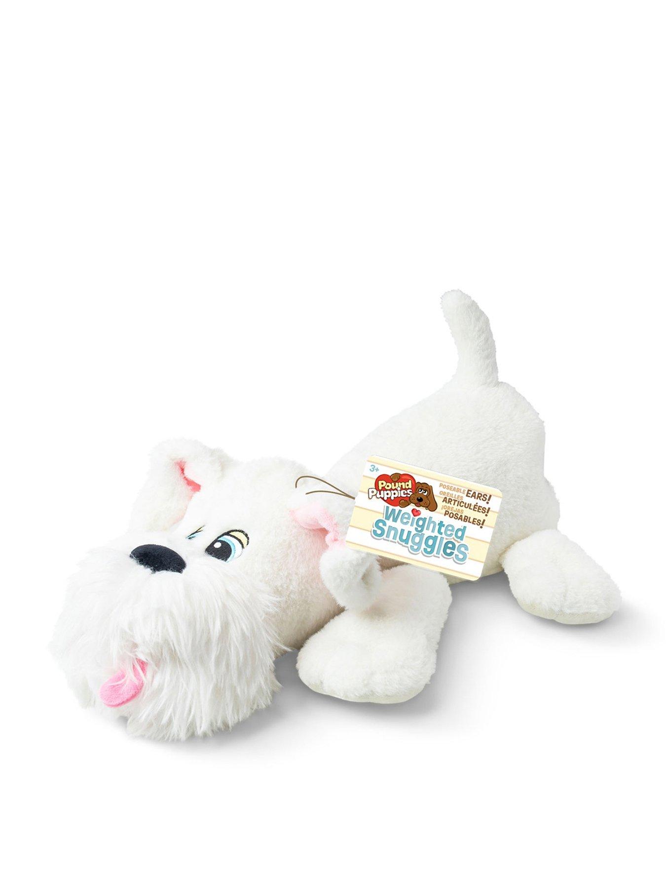 Pound Puppies Weighted Snuggles Plush - White