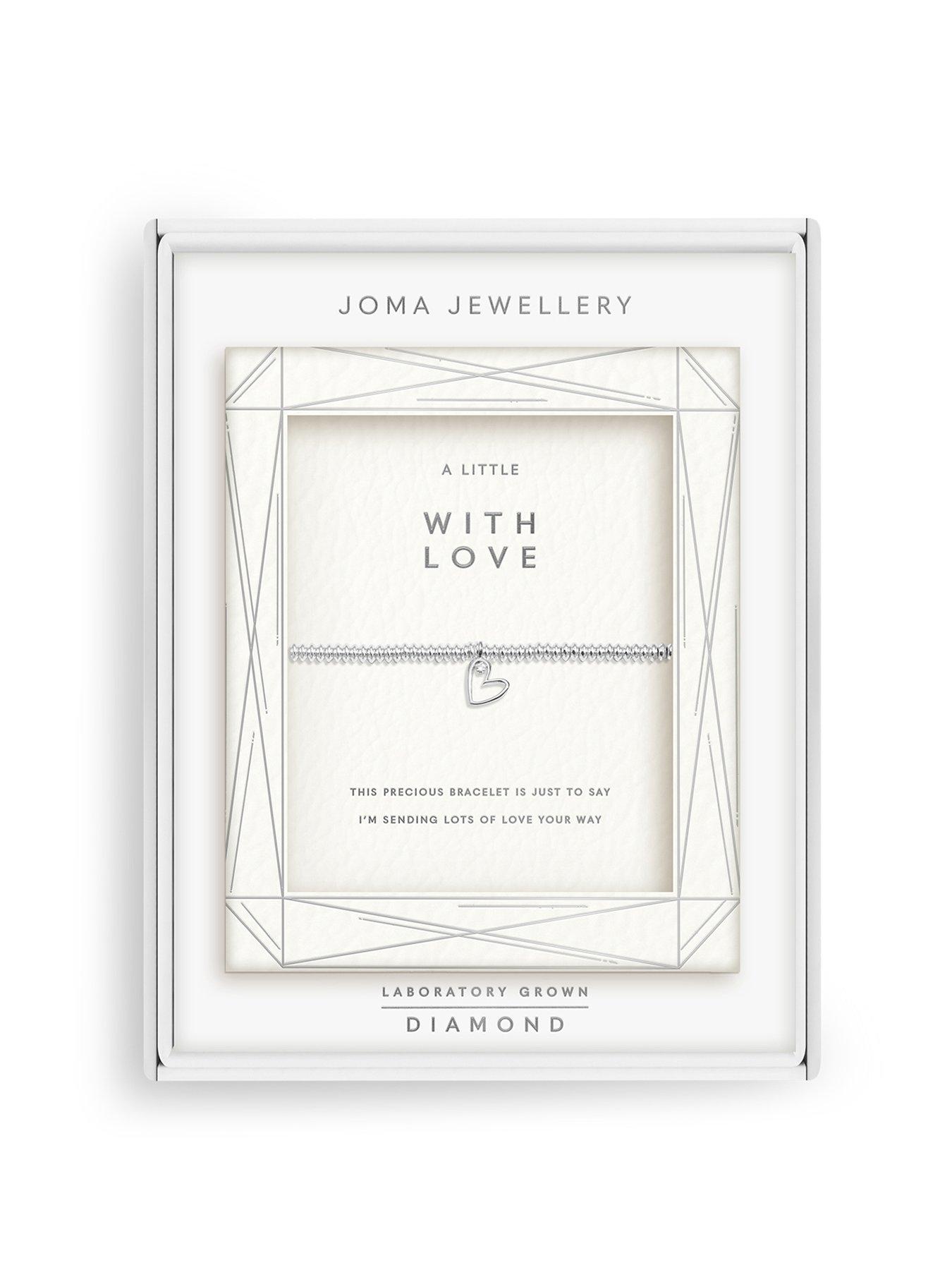undefined LABORATORY GROWN DIAMOND A LITTLE , WITH LOVE , Silver Plated , Bracelet , 17.5cm stretch