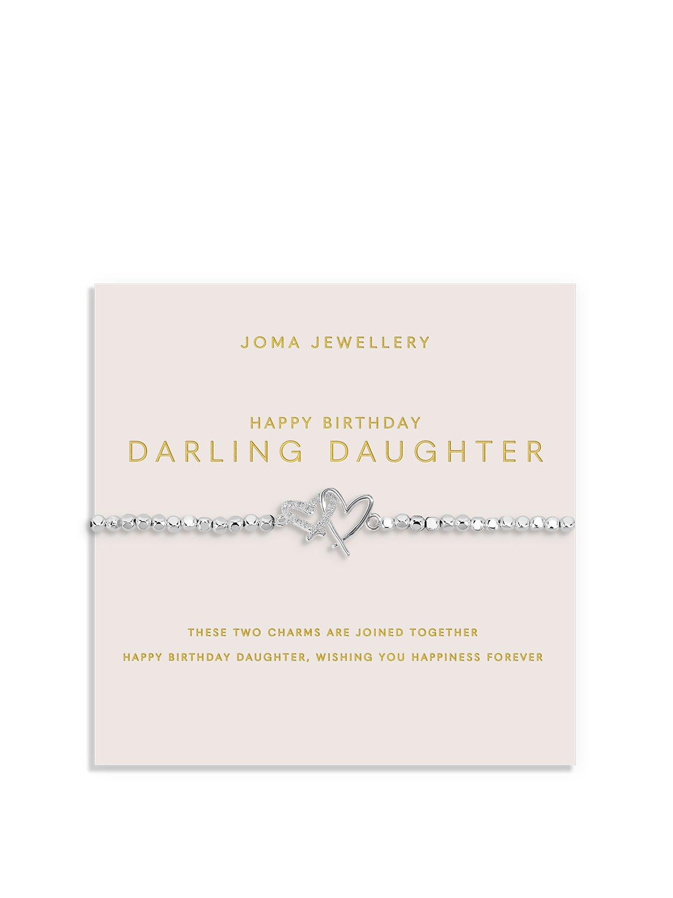undefined FOREVER YOURS , HAPPY BIRTHDAY DARLING DAUGHTER , Silver Plated , Bracelet , 17.5cm stretch