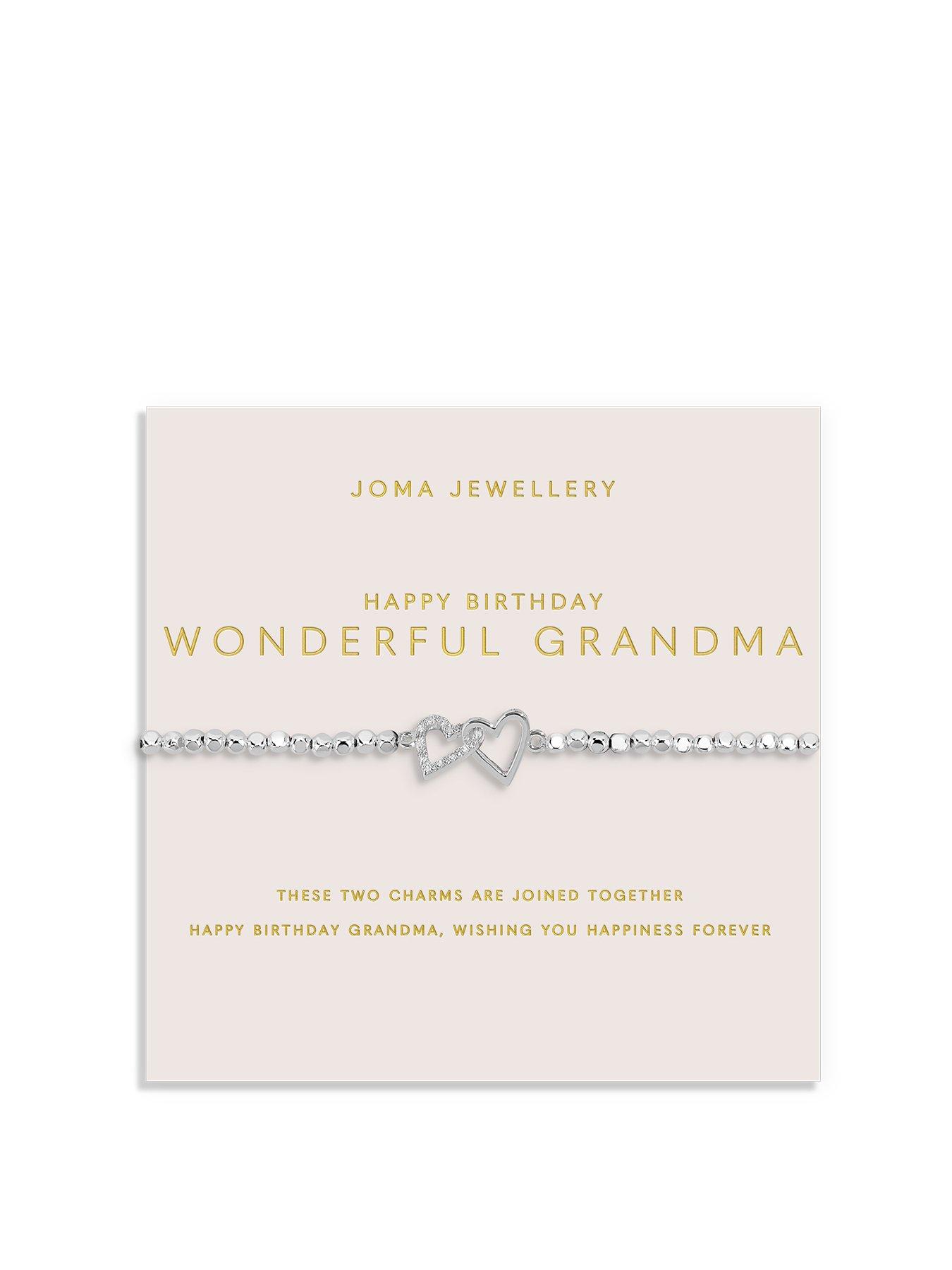 undefined FOREVER YOURS , HAPPY BIRTHDAY WONDERFUL GRANDMA , Silver Plated , Bracelet , 17.5cm stretch