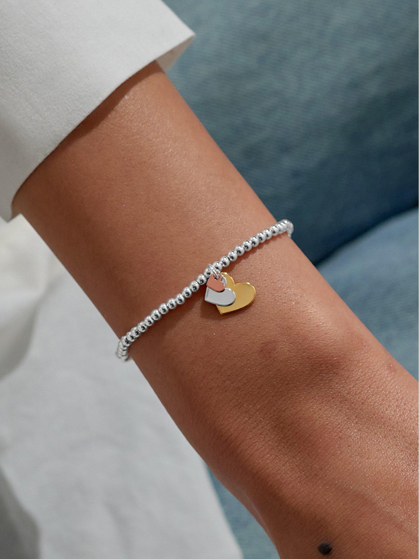  image of joma-jewellery-a-little-three-generations-silver-gold-rose-gold-plated-bracelet-175cm-stretch