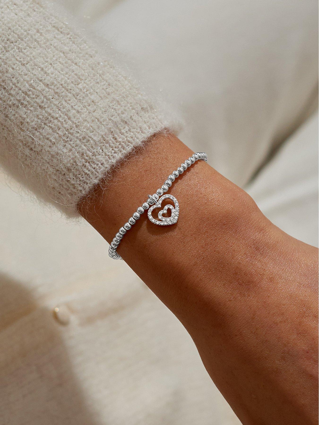  image of joma-jewellery-confetti-a-little-darling-daughter-silver-plated-bracelet-175cm-stretch