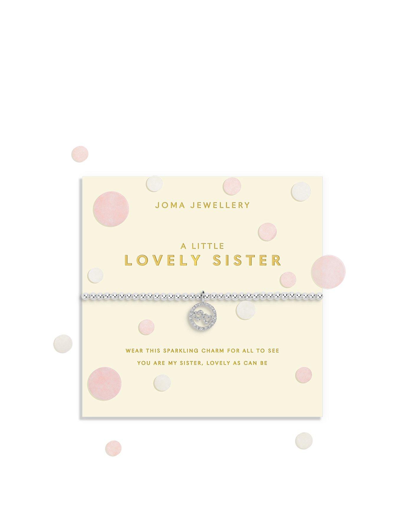 undefined CONFETTI A LITTLE , LOVELY SISTER , Silver Plated , Bracelet , 17.5cm stretch