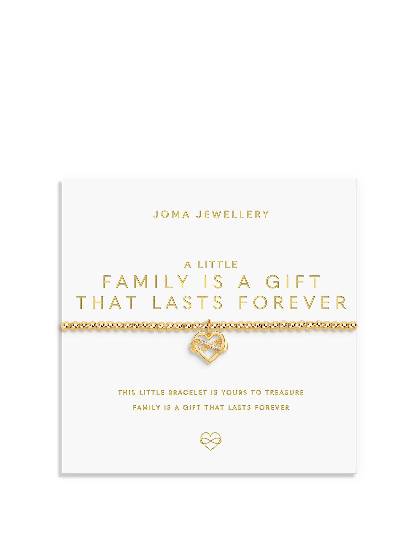 undefined A LITTLE , FAMILY IS A GIFT THAT LASTS FOREVER , Gold Plated , Bracelet , 17.5cm stretch