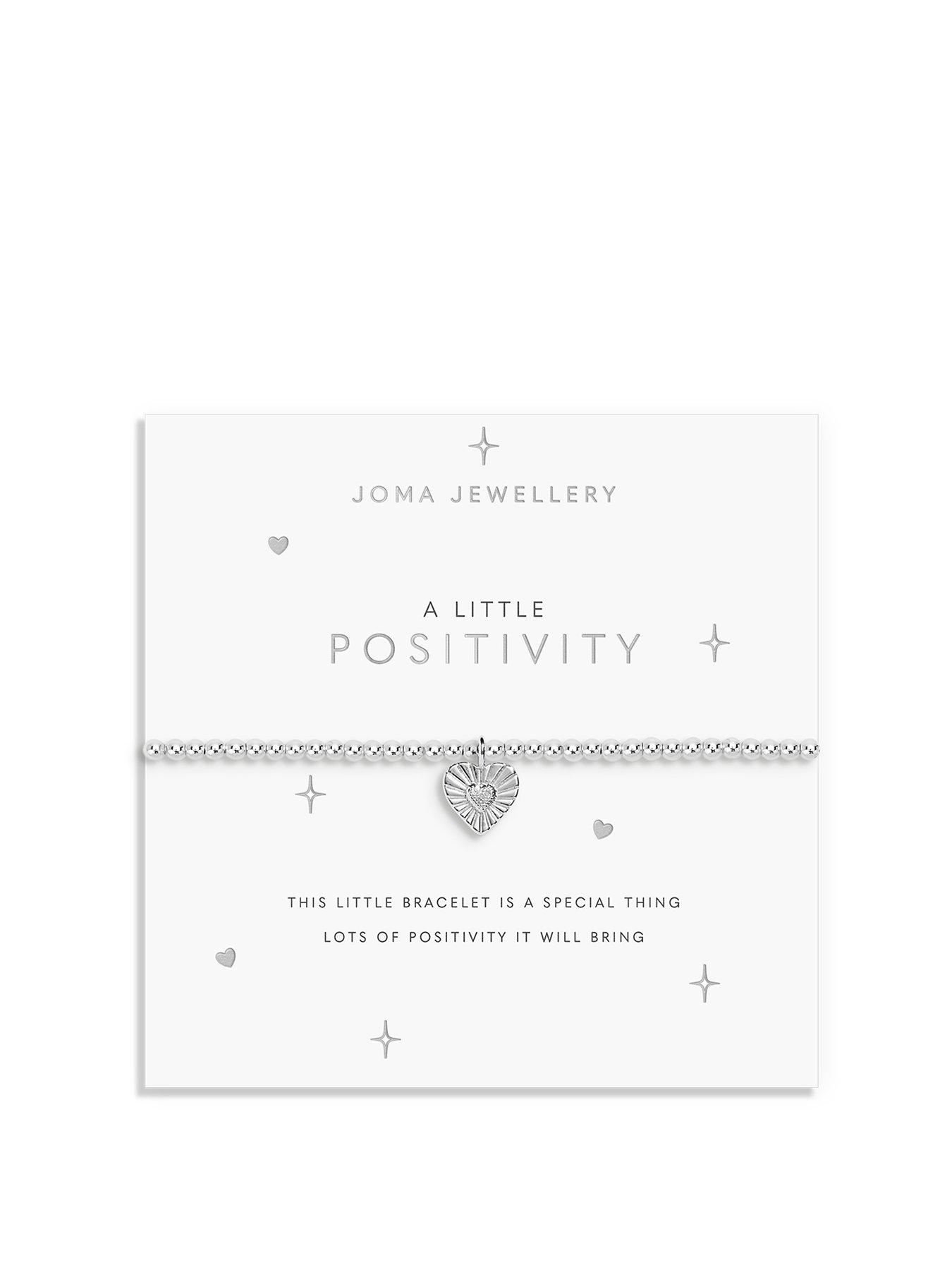 undefined A LITTLE , POSITIVITY , Silver Plated , Bracelet , 17.5cm stretch