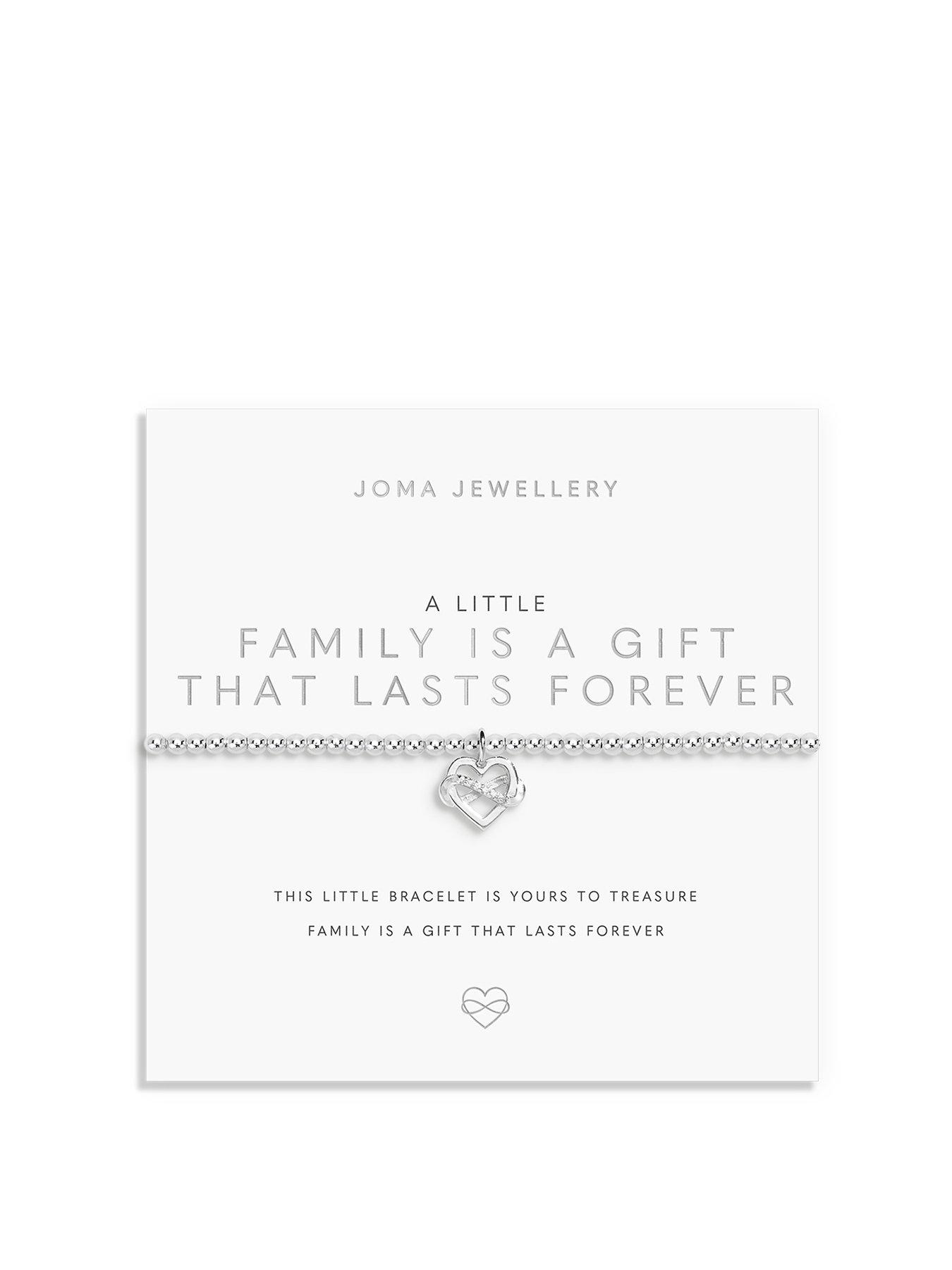undefined A LITTLE , FAMILY IS A GIFT THAT LASTS FOREVER , Silver Plated , Bracelet , 17.5cm stretch
