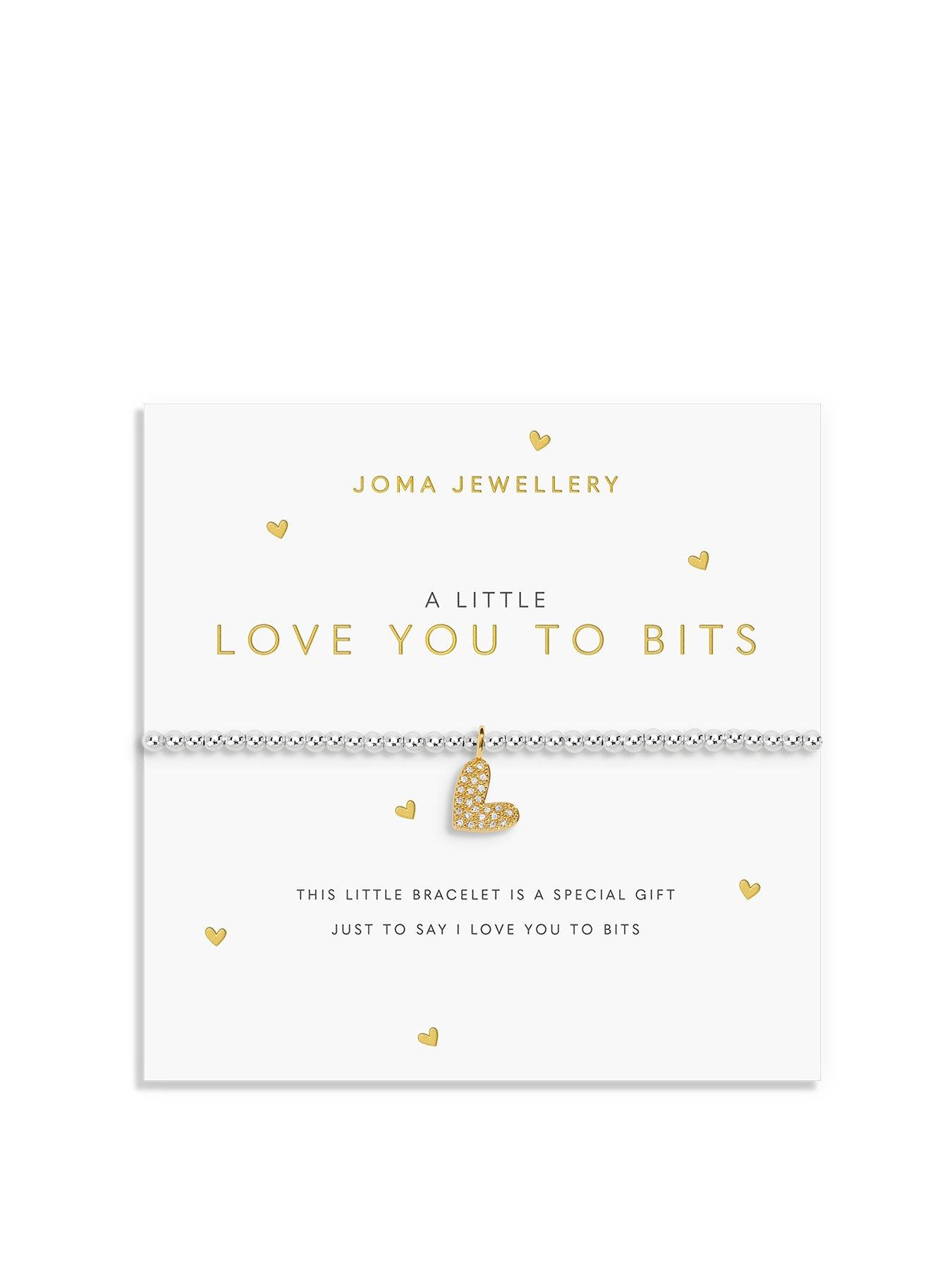 undefined A LITTLE , LOVE YOU TO BITS , Silver & Gold Plated , Bracelet , 17.5cm stretch