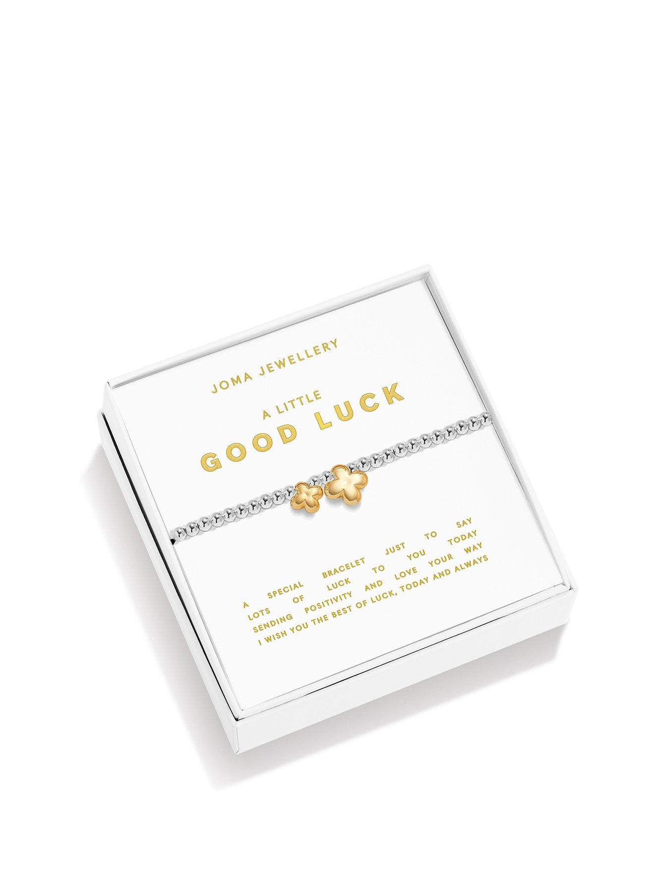 undefined BOXED A LITTLE , GOOD LUCK , Silver & Gold Plated , Bracelet , 17.5cm stretch