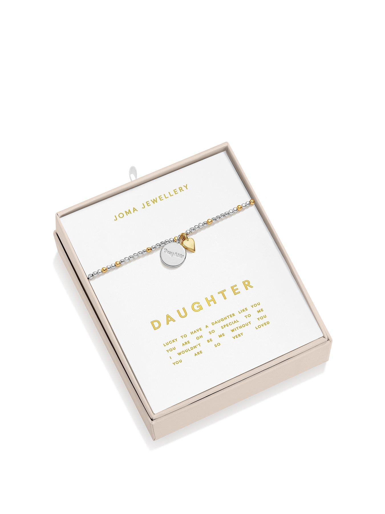undefined SO LOVED , DAUGHTER , Silver & Gold  Plated , Bracelet , 17.5cm stretch