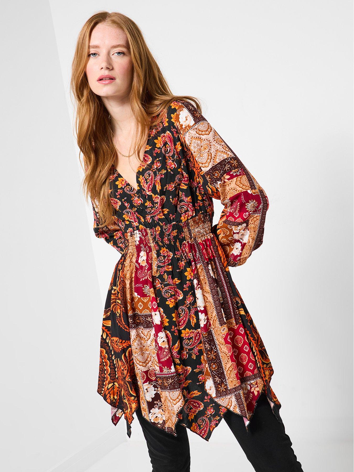 Joe Browns Autumn Leaves Tunic Dress - Orange
