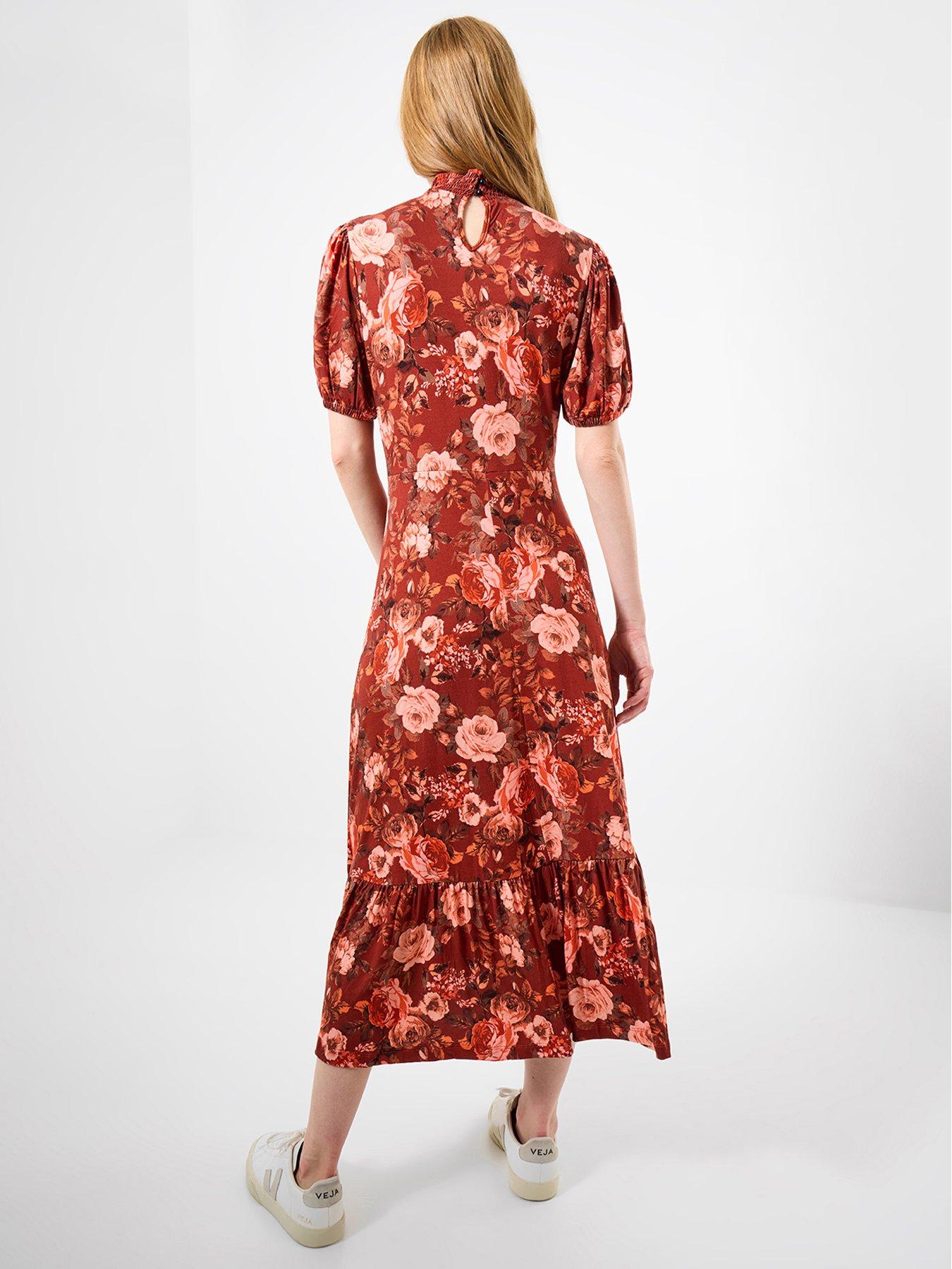  image of joe-browns-all-about-autumn-floral-jersey-dress-brown