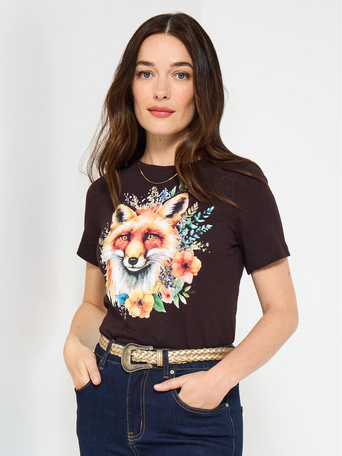 Image 1 of 5 of Joe Browns Foxy Graphic T Shirt - Black