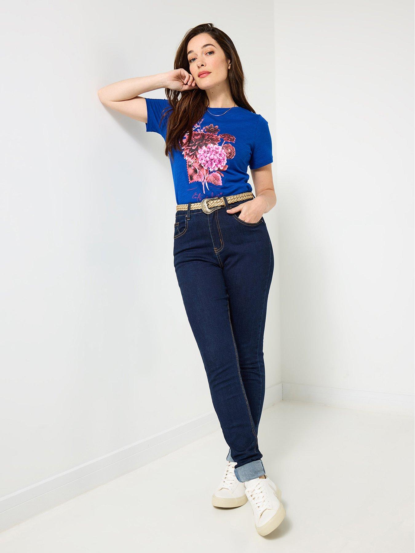 Image 3 of 5 of Joe Browns Pretty Floral T Shirt - Navy