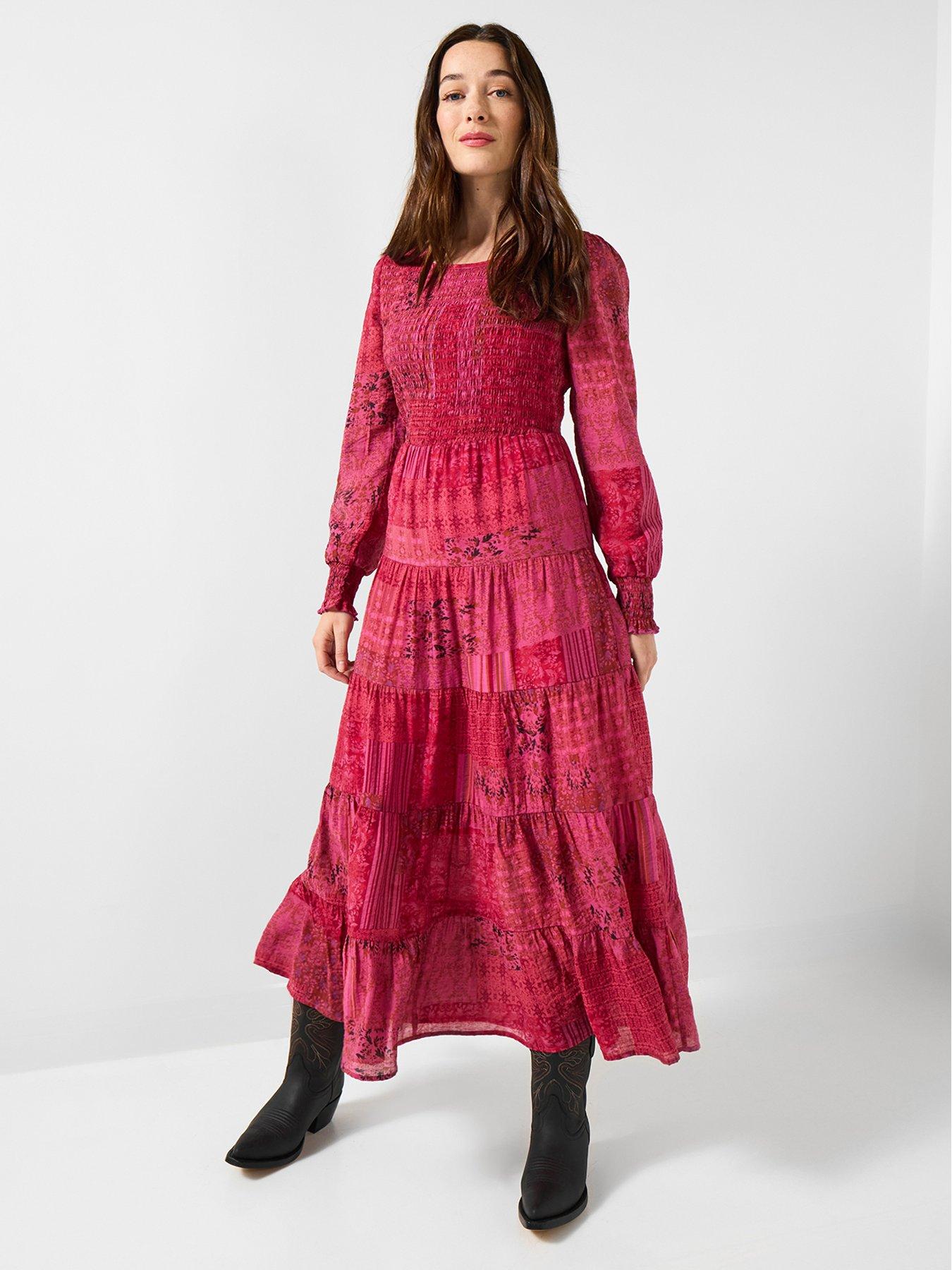 undefined Penelope Patchwork Dress - Pink