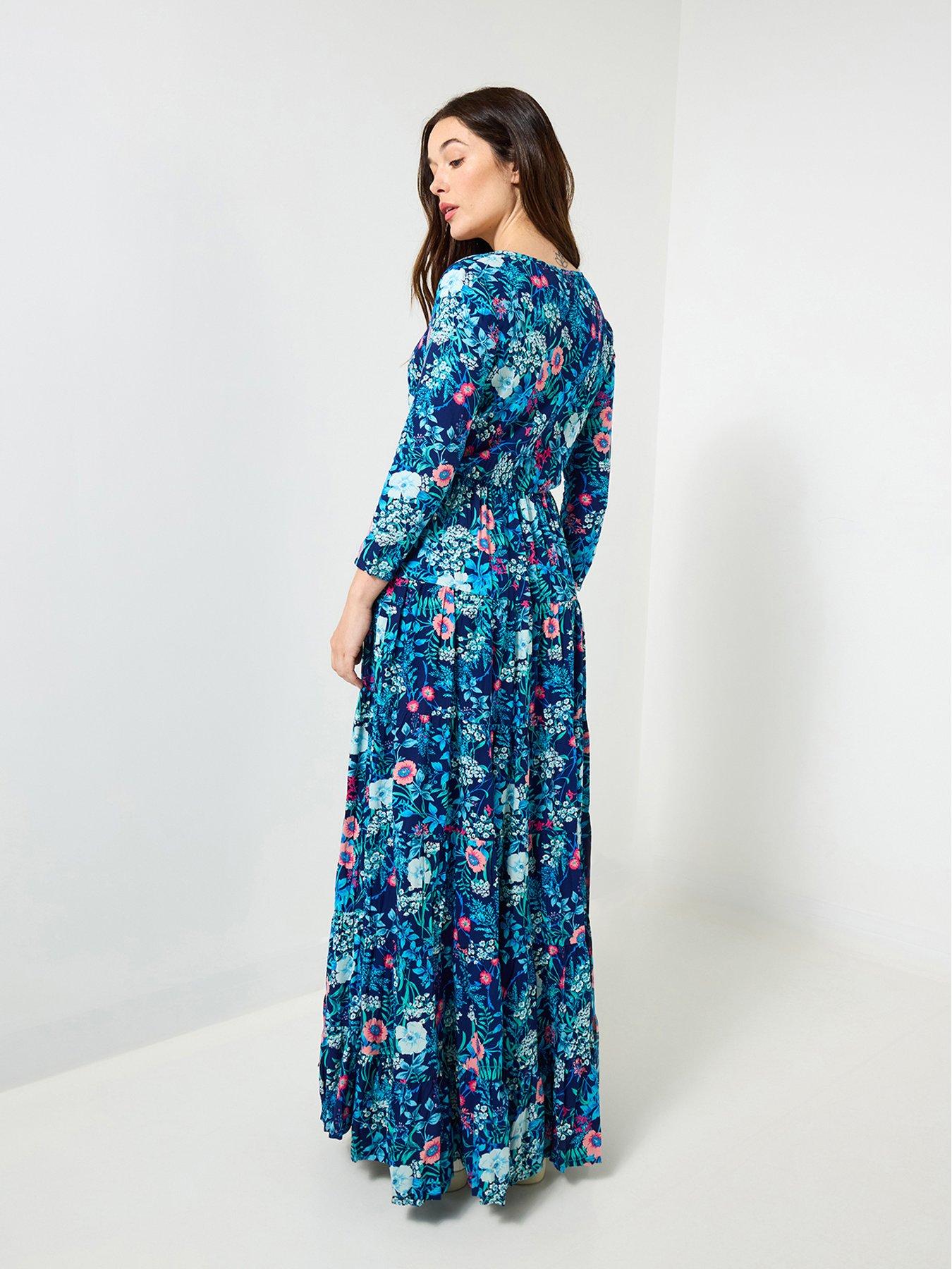 Image 3 of 5 of Joe Browns Charming Floral Printed Crinkle Dress - Blue