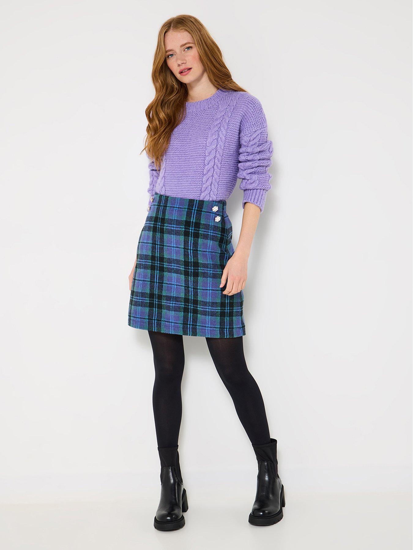 Image 3 of 6 of Joe Browns Suzie Check Mini Skirt - Blue