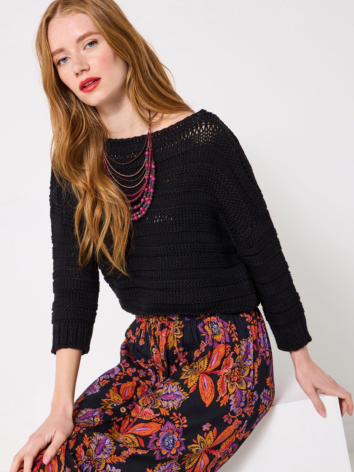 Image 1 of 5 of Joe Browns Francesca Ladder Knit Jumper - Black