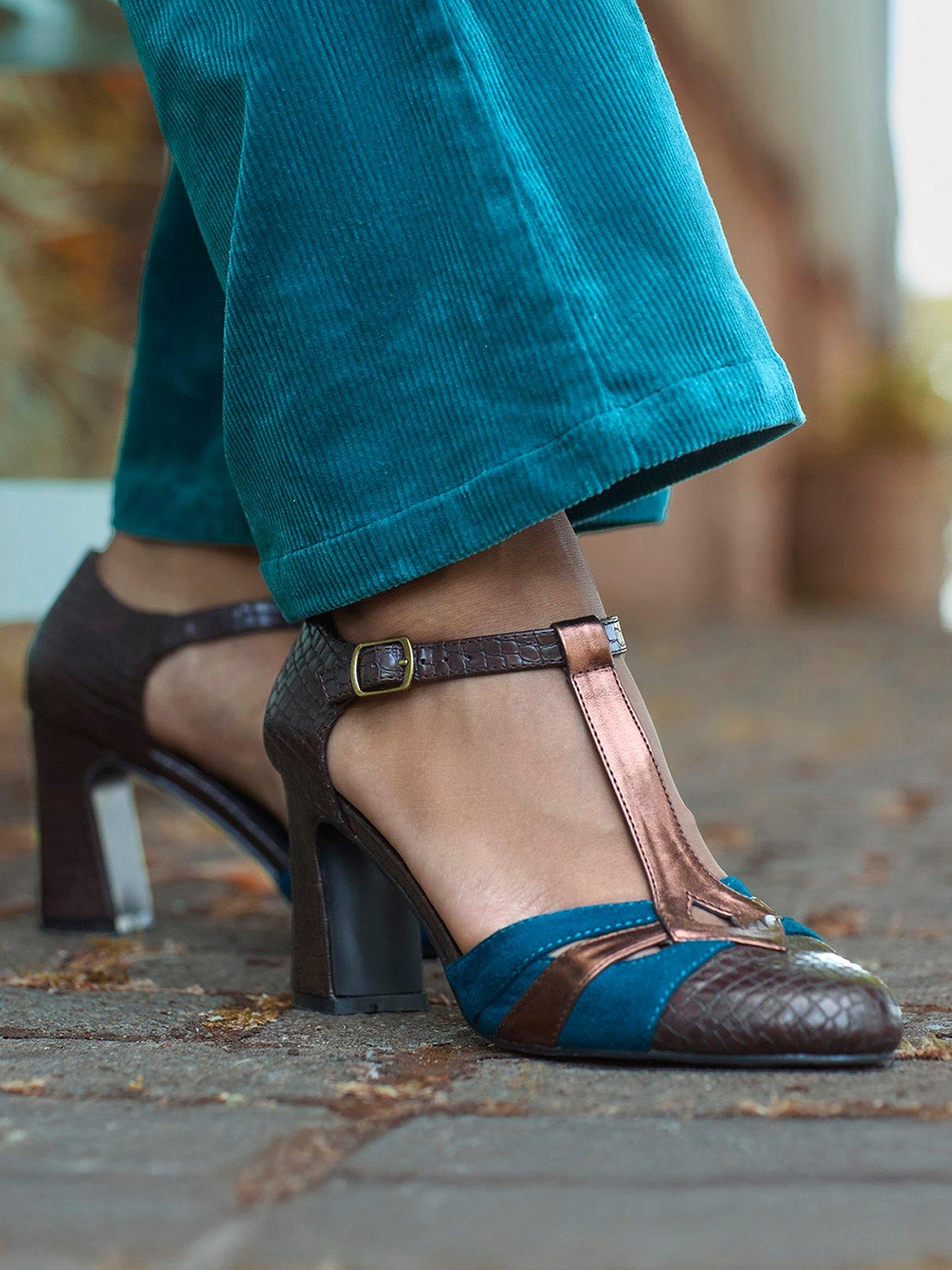 Image 2 of 6 of Joe Browns A Vintage Affair T Bar Shoes - Chocolate Multi