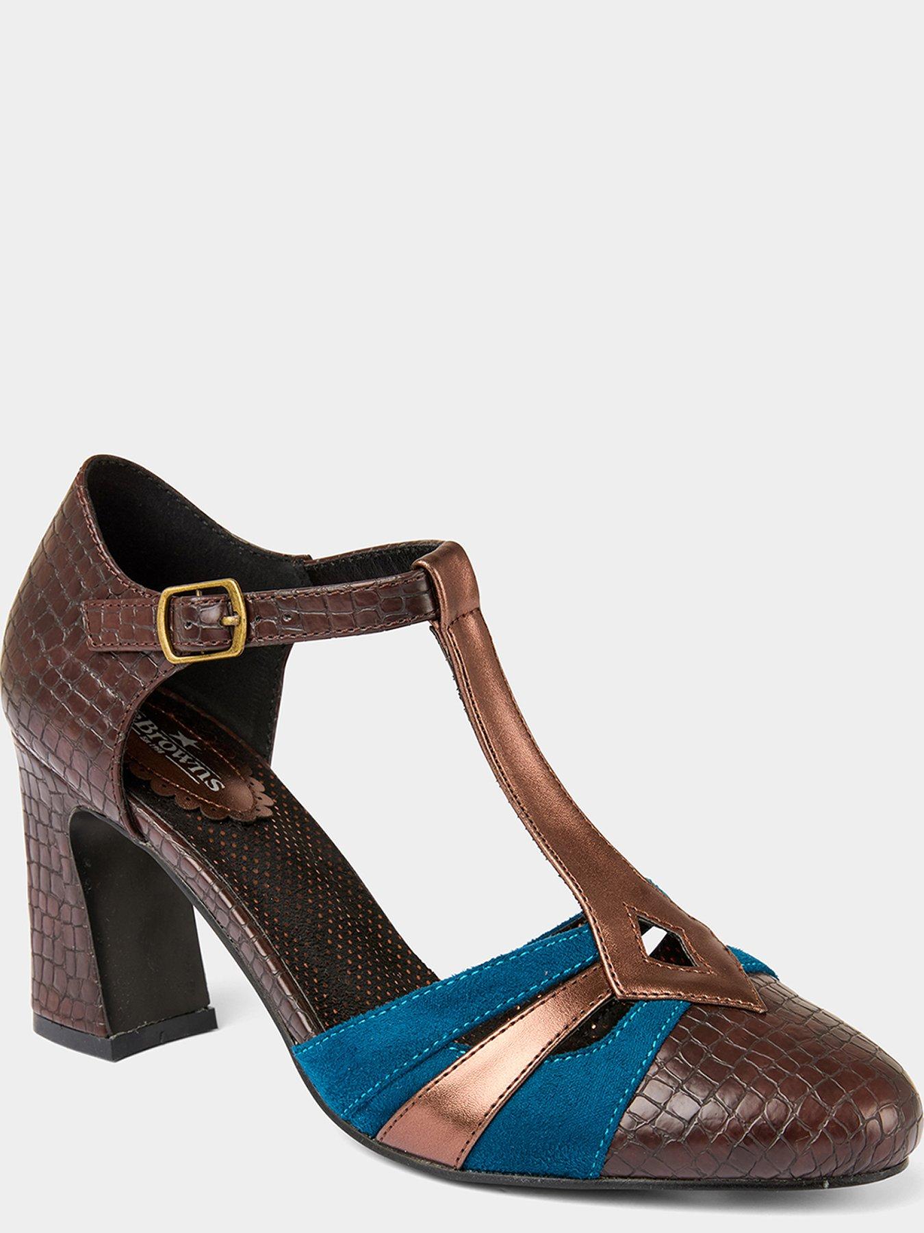 Image 5 of 6 of Joe Browns A Vintage Affair T Bar Shoes - Chocolate Multi