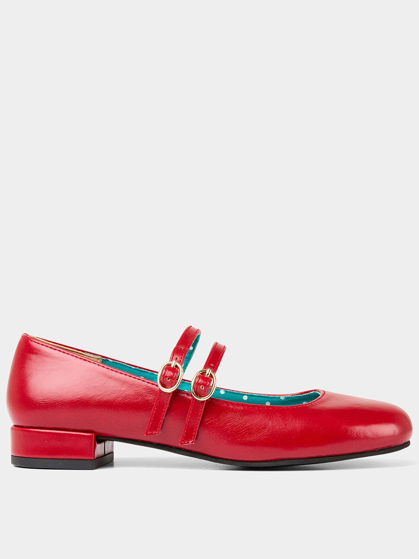 Image 1 of 7 of Joe Browns French Ways Double Strap Mary Jane Shoes - Red