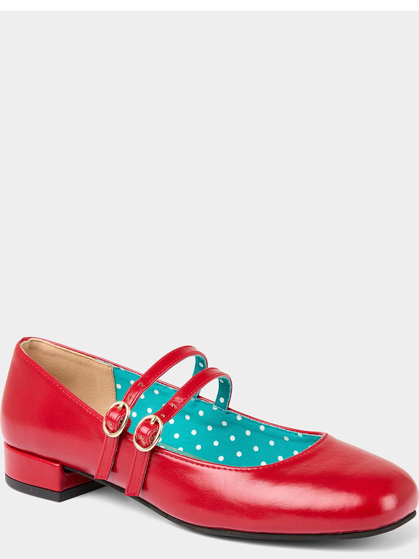 Image 4 of 7 of Joe Browns French Ways Double Strap Mary Jane Shoes - Red