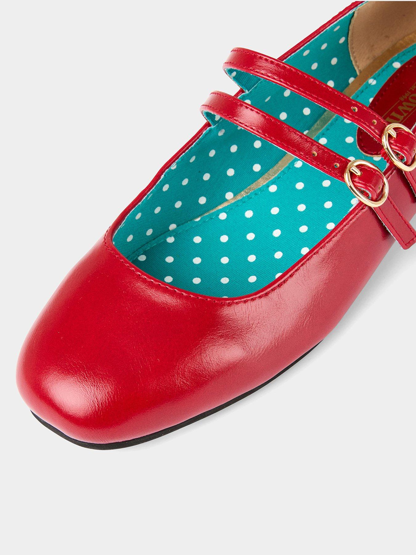 Image 5 of 7 of Joe Browns French Ways Double Strap Mary Jane Shoes - Red