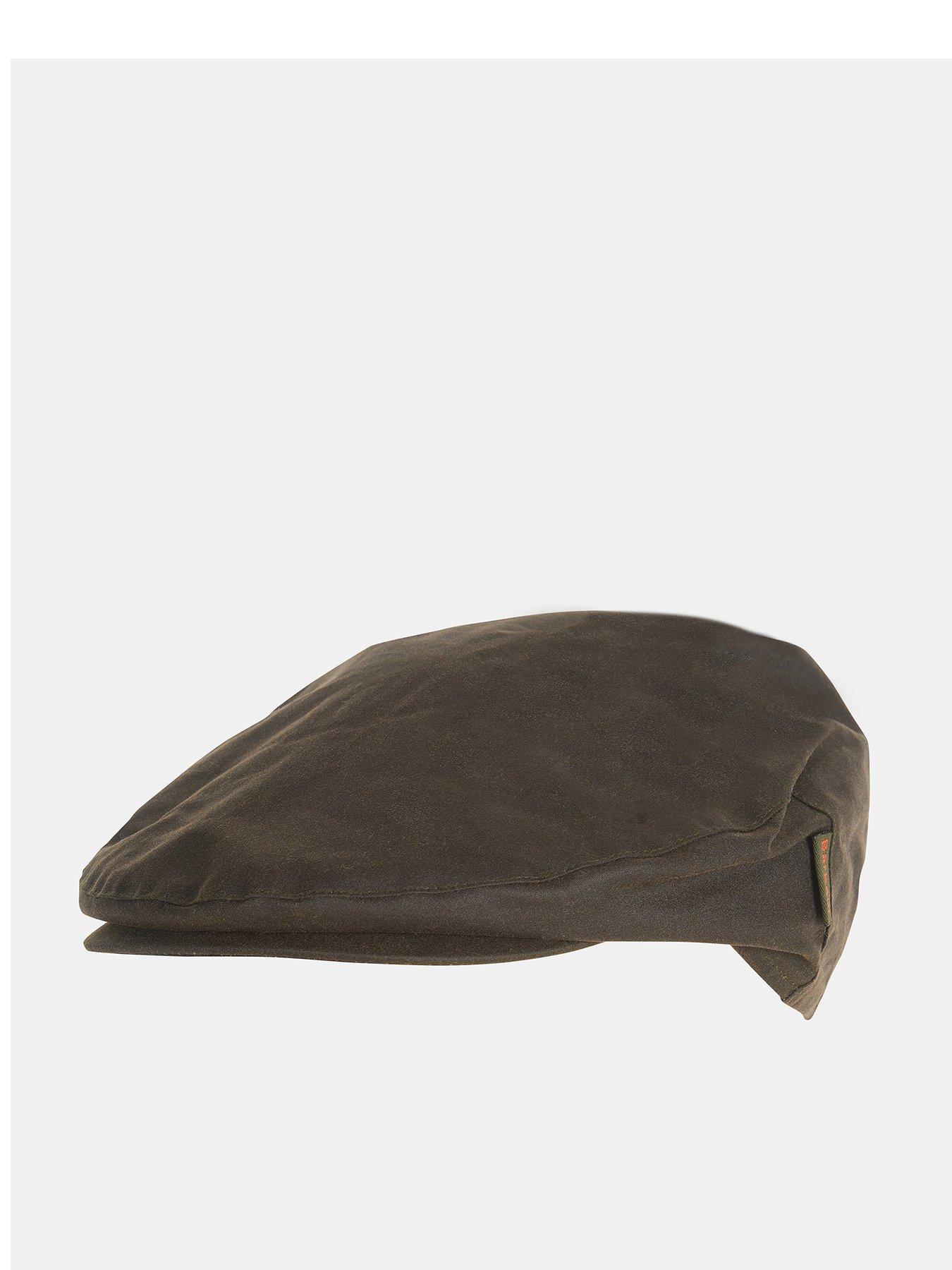 Image 1 of 4 of Barbour Cheviot Wax Flat Cap - Green