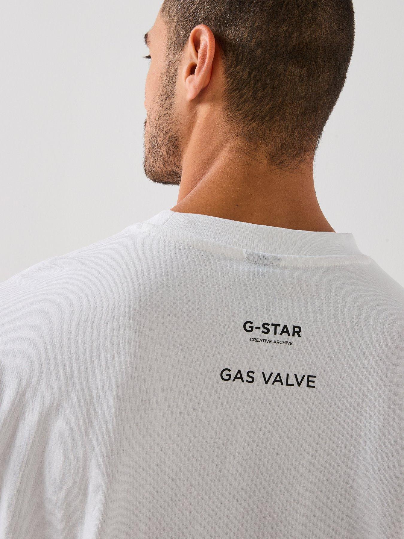  image of g-star-raw-archive-gas-valve-print-t-shirt-white