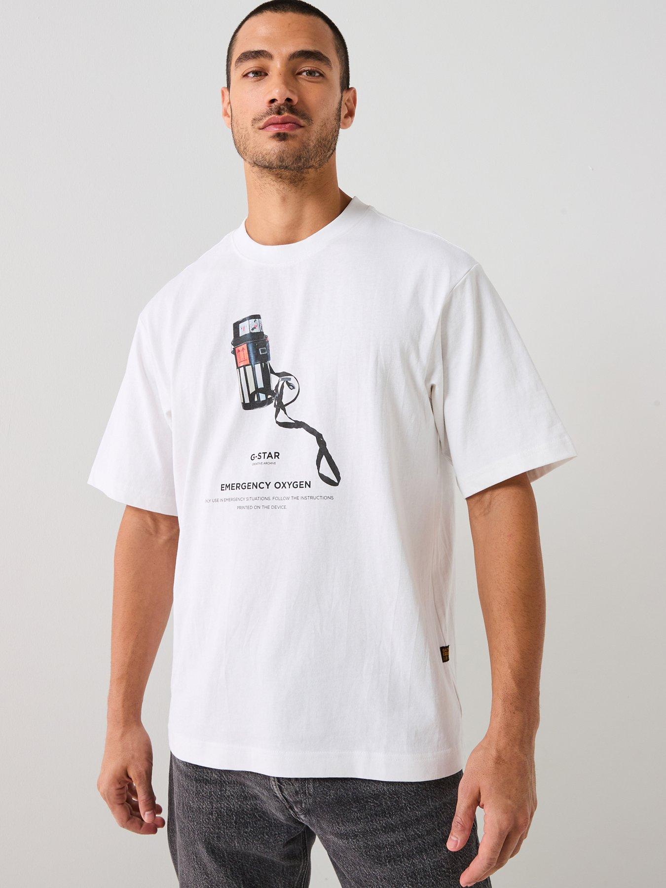 G-Star RAW Archive Oxygen Can Print T-Shirt - White