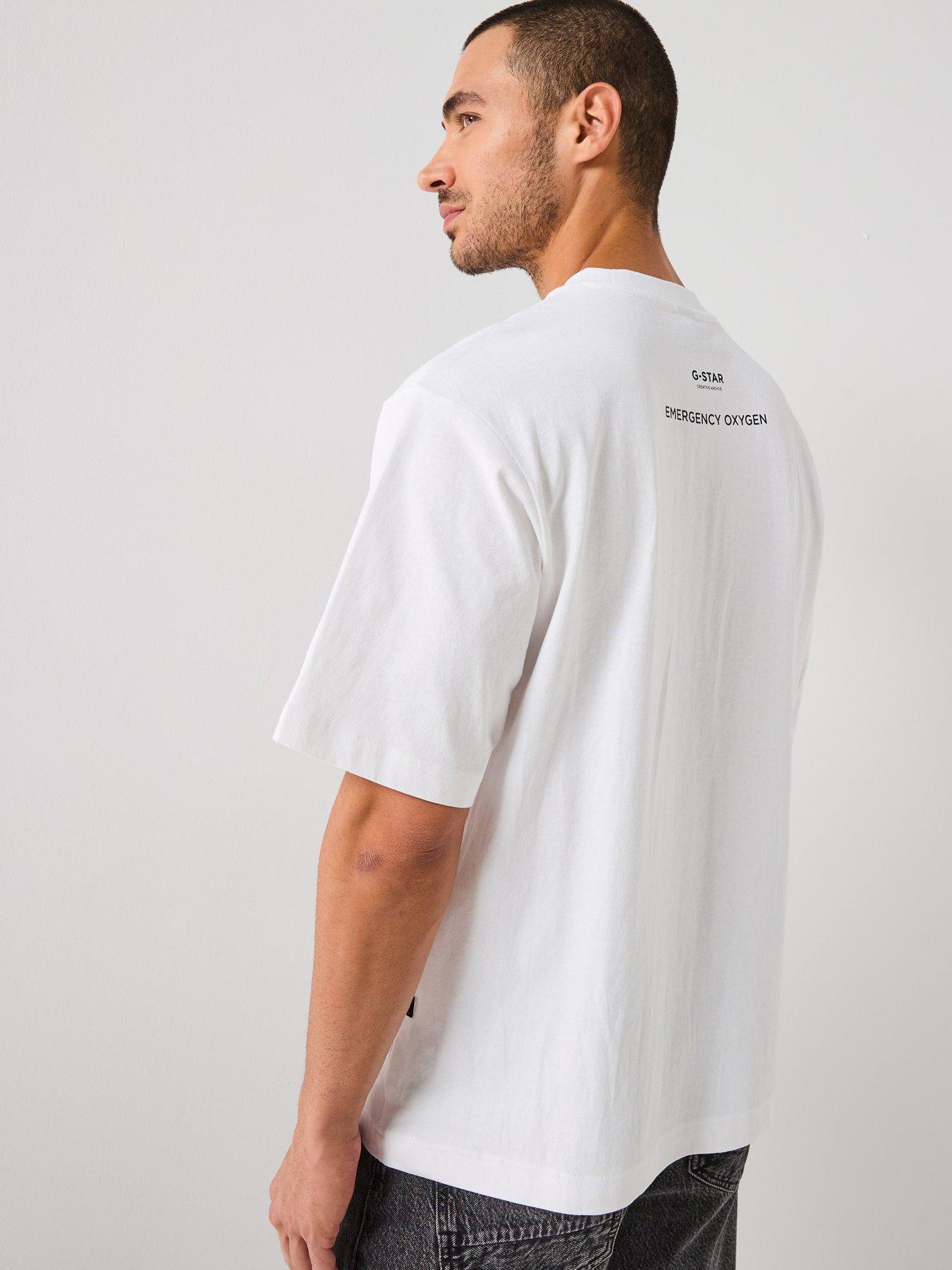  image of g-star-raw-archive-oxygen-can-print-t-shirt-white