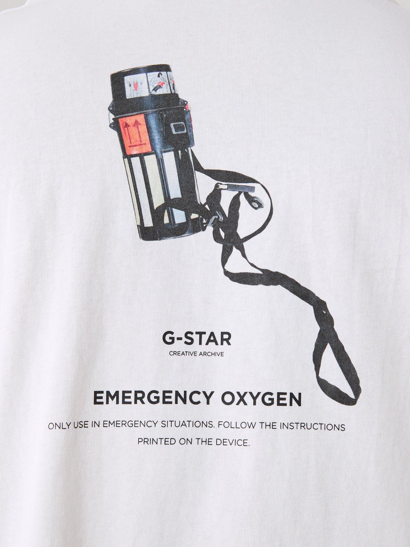  image of g-star-raw-archive-oxygen-can-print-t-shirt-white