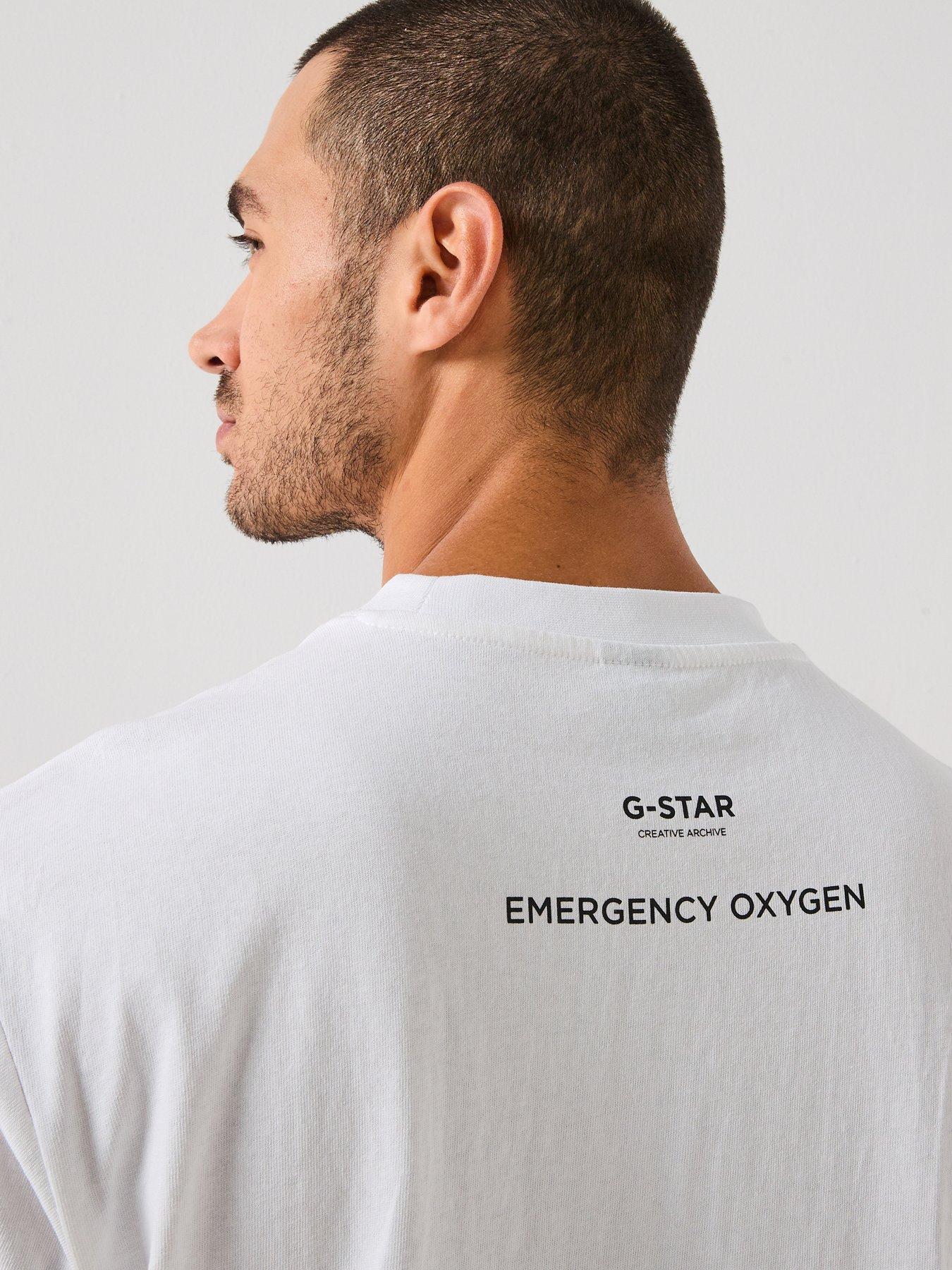  image of g-star-raw-archive-oxygen-can-print-t-shirt-white